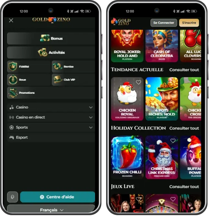 goldzino casino version mobile